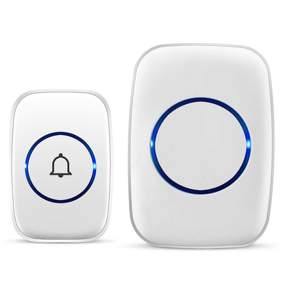 Wireless Doorbell, Waterproof Door Bell Kit, Distinguish Front and Rear Doors, Over 1000 feet Range and 60 Chime, 5 Levels Volume and LED Flash, for Home Office Classroom