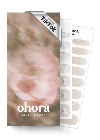 ohora Bundle Set (N Addict Starter Kit) - Red Solid Gel Nail Strips with UV/LED Lamp and Mini Remover, Salon-Quality, Long Lasting, Easy to Apply & Remove - Includes Prep Pads, Nail File, Wooden Stick