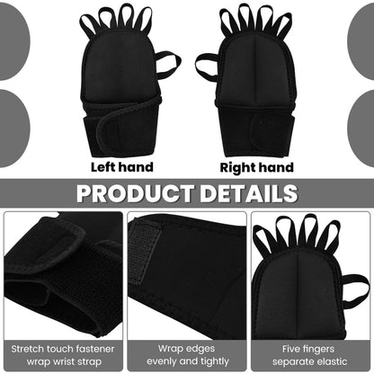 2 Pack Weighted Gloves for Tremors, Adjustable Hand Stability Aid for Parkinson's Patients, Writing Stability & Strengthening, Hand Grip Strength Trainer (Black)