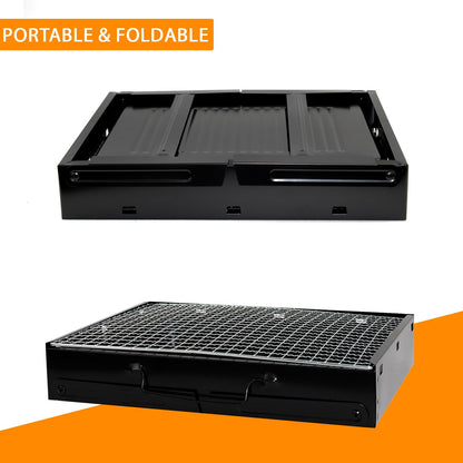 BBQ Barbecue Grill Portable Folding Charcoal for Camping Garden Outdoor Cooking Fun by Crystals®