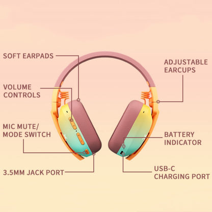 SOMIC G810 Wireless Headset 2.4G Low Latency Headset for PC PS4 PS5 Laptop, Bluetooth 5.2 Wireless Headphone with Built-in Mic, 50H Playtime, RGB Light Foldable for Gamer (Xbox Only Work in Wired)