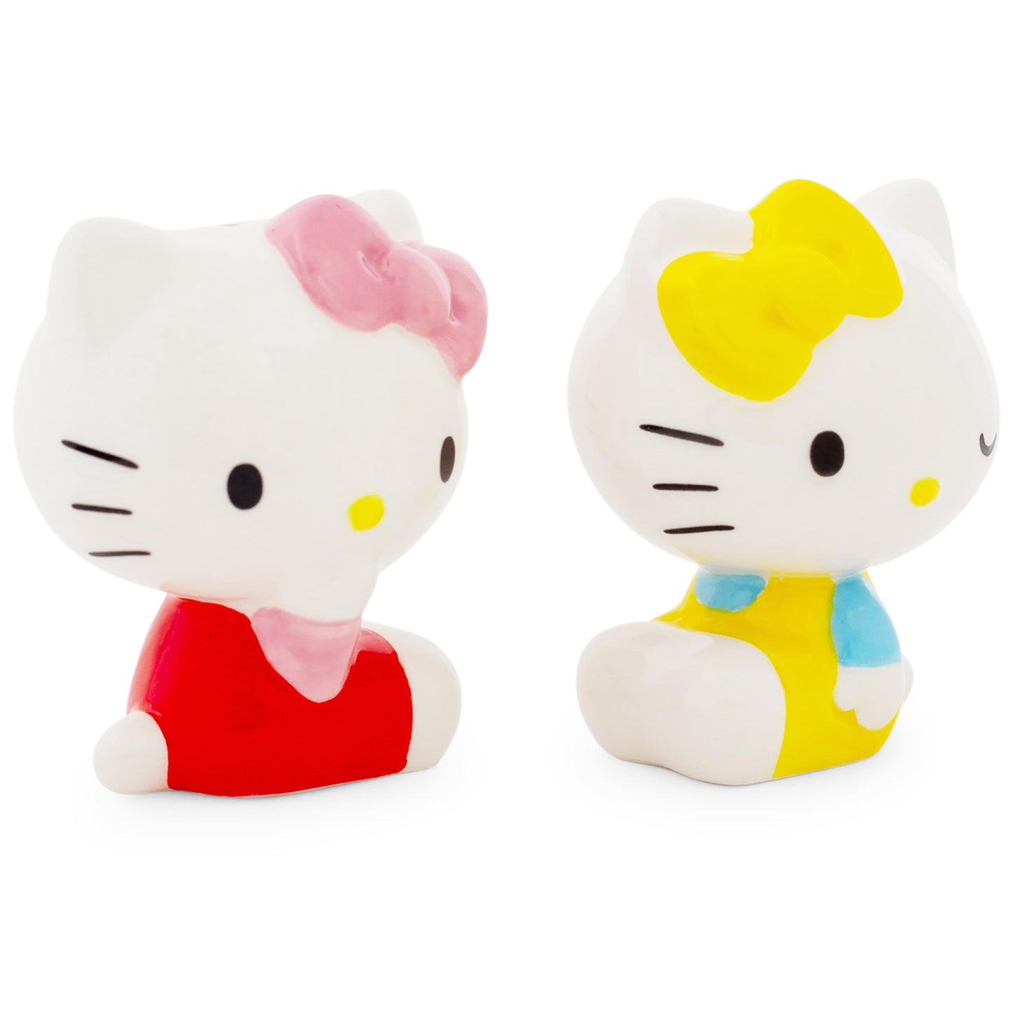 Sanrio Hello Kitty and Mimmy Ceramic Salt and Pepper Shakers, Set of 2 | Spice Dispenser Storage Canisters