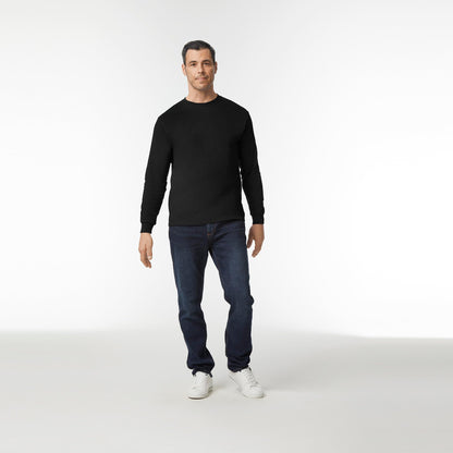 Gildan Men's Heavy Cotton Long Sleeve T-Shirt, Style G5400, 2-Pack, Black, Medium