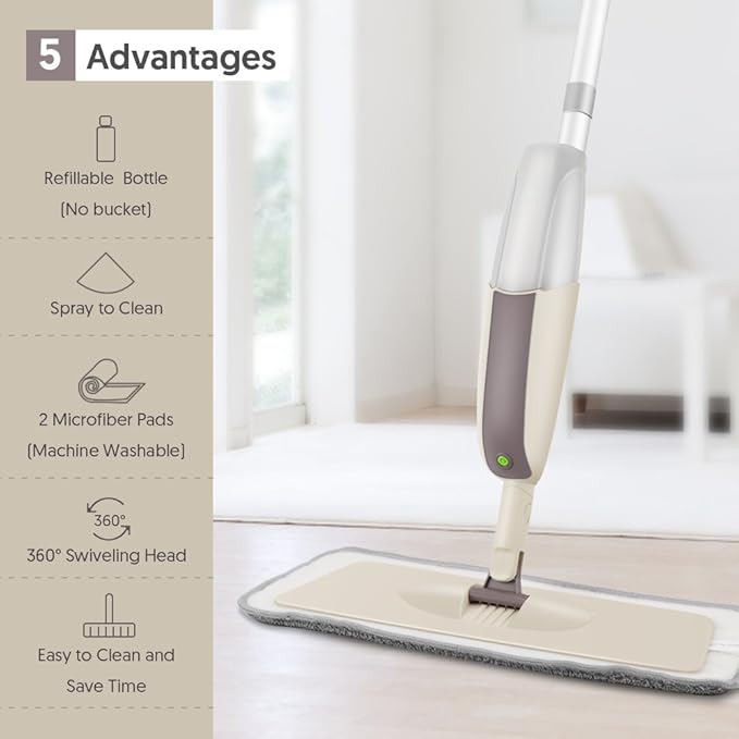 Spray Mops for Floor Cleaning: MEXERRIS Wet Mop