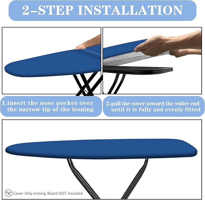 Ironing Board Cover, Full Size Scorch Resistant Padding, Silicone Coating