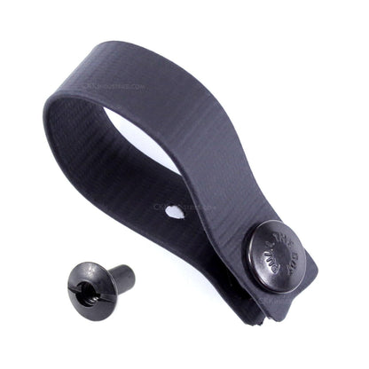 IWB Soft Belt Loops - Black – w/Heavy Duty Rubberized Nylon Pull-The-Dot Security Snaps & Mounting Hardware - Holster Loops for IWB Carry - (Fits 1.25" to 2.00" Belts (Adjustable) - (Pair)