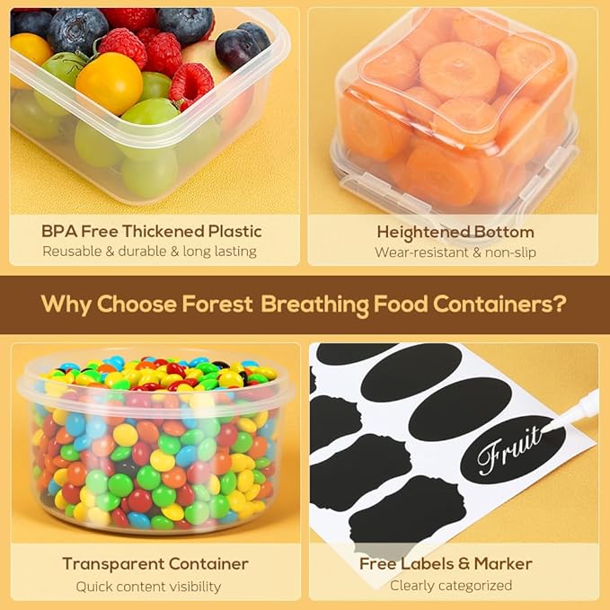 50 PCS Thicker Food Storage Containers
