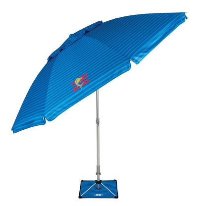 Tommy Bahama 8 ft Beach Umbrella with wind vent and sand anchor- Rich blue