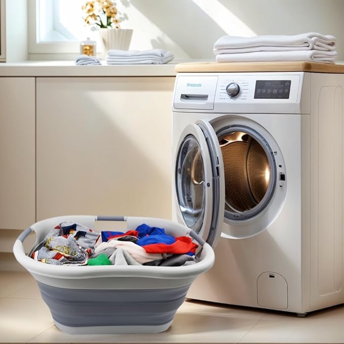 SAMMART 40L Collapsible Plastic Laundry Basket