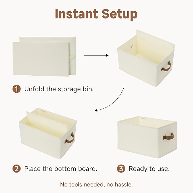 StorageWorks Closet Organizers and Storage Bins, Foldable Shelf Baskets