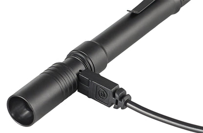 Streamlight 66133 Stylus Pro USB 350-Lumen Rechargeable Penlight with 120V AC Cord, Nylon Holster, Black