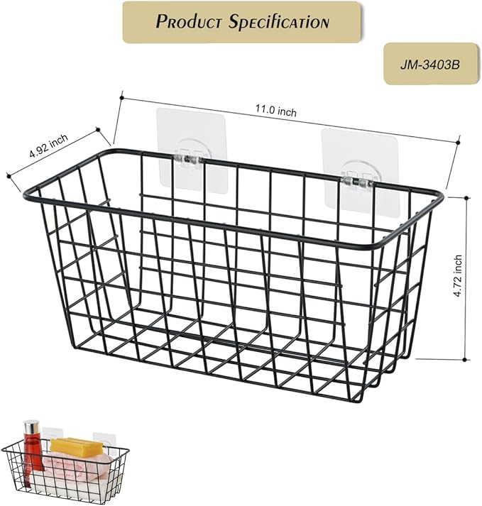 2 Pack Hanging Storage Basket, Bathroom Basket, Household Goods,