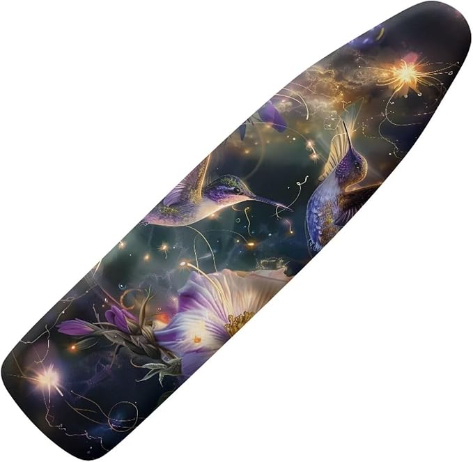 Glitter Hummingbird Ironing Board Cover and Pad 15x54 Standard Size Ironing