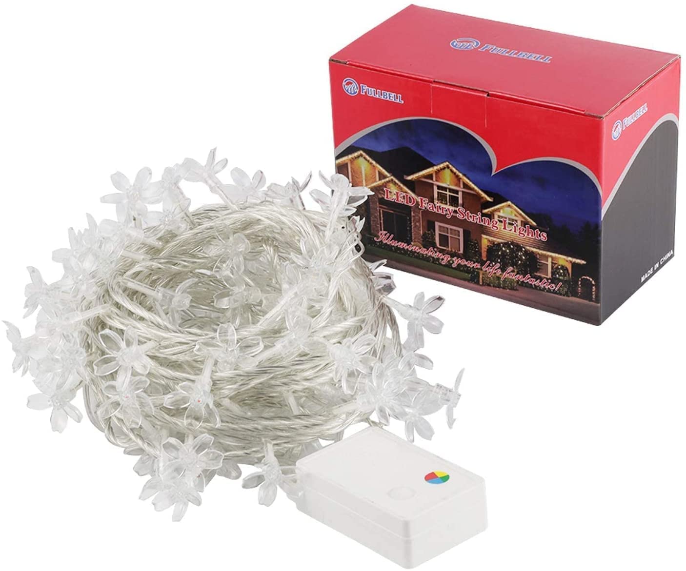 100 LED Red Cherry Blossom Flowrer String Lights, 33 FT Plug in Fairy Floral Lamp with 8 Modes, Flexible Clear Wire for Bedroom Balcony Patio, Valentine's Day Christmas Indoor Outdoor Decorations