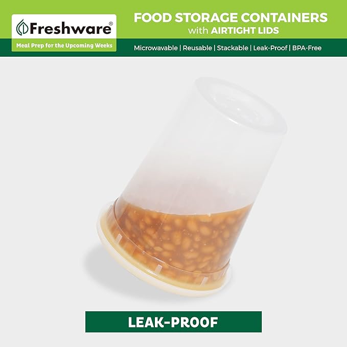 Freshware 48 Pack of 16 and 32 oz, 24 sets each size Food Storage Containers