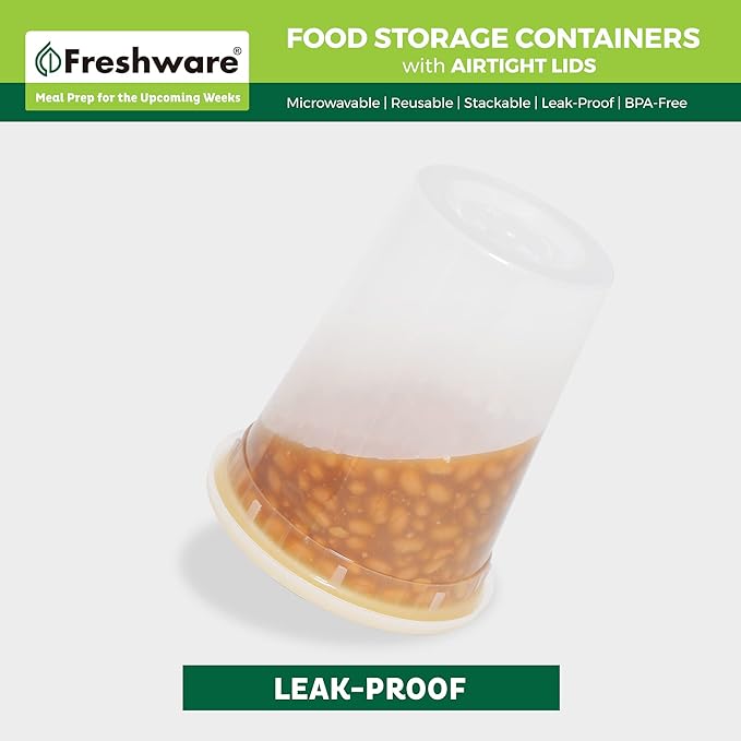 Freshware Food Storage Containers 32 oz Plastic Deli Containers