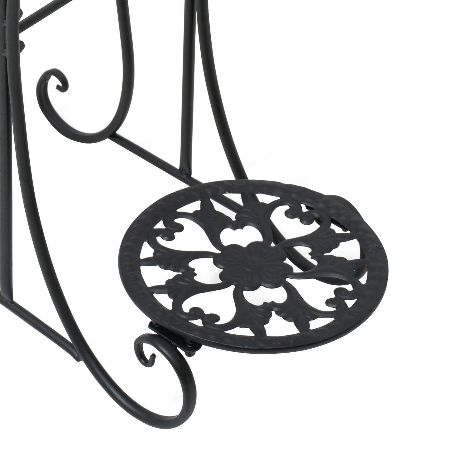 GXFCHYL Metal Plant Stand Indoor & Outdoor Wrought Iron Plant Stands Flower Pot Holder Shelf for Multi Plants, Flower Holder Racks for Patio Garden, Living Room, Corner Balcony (4 Tier)