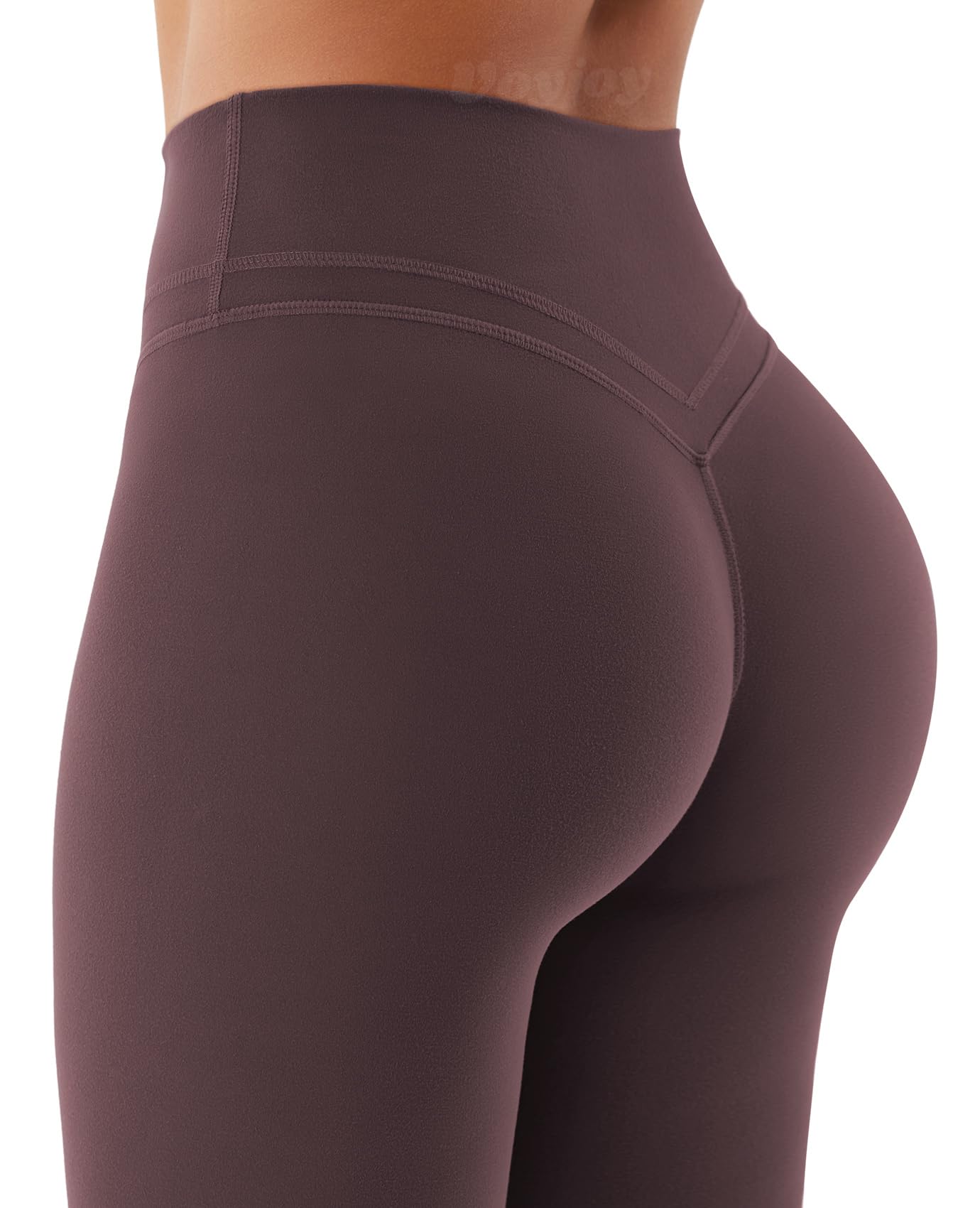 VOYJOY Womens Scrunch Workout Leggings Compression Butt Lifting Mid High Waist 26 Inches Seamless V Back Yoga Pants