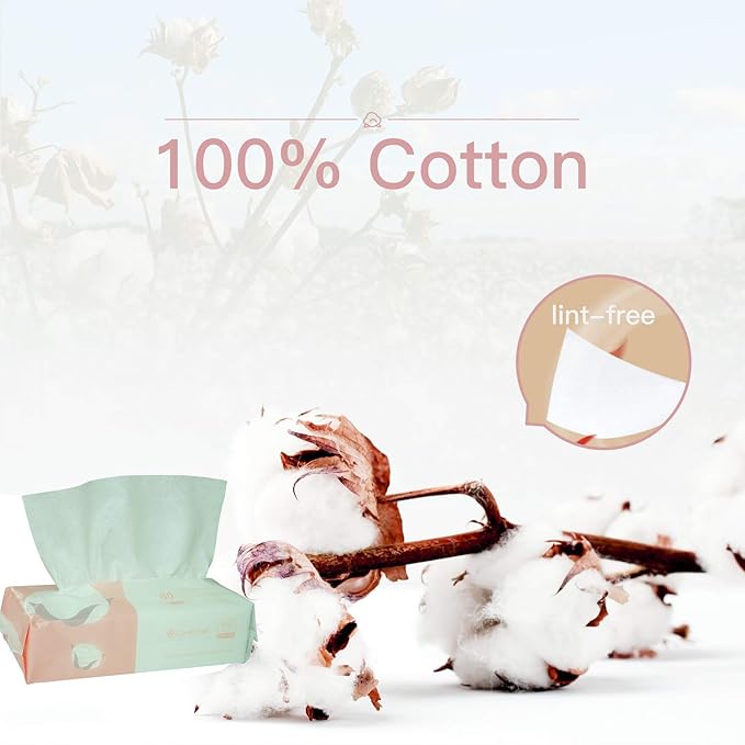 Extra Thick Dry Wipe, Disposable Face Drying Towel 100% Cotton, Lint-Free