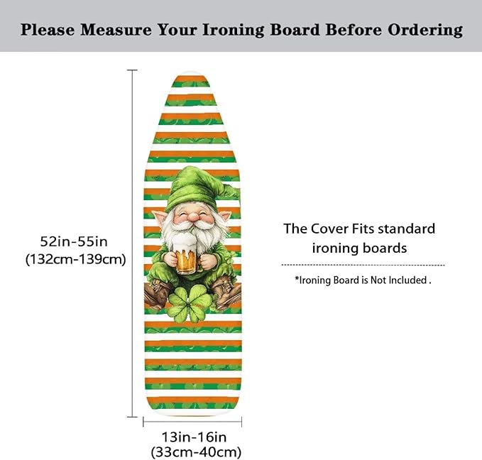 Sprowallow Striped Leaves Ironing Board Covers