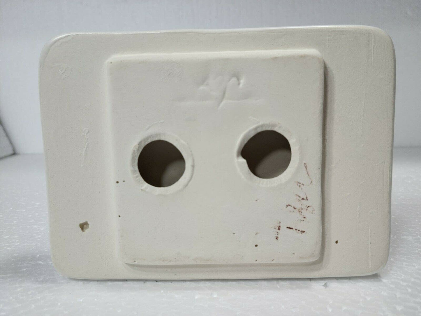 Bright White Matte Ceramic Soap Dish Tray Tile in Daltile Color 0790 Mid Century Modern Retro
