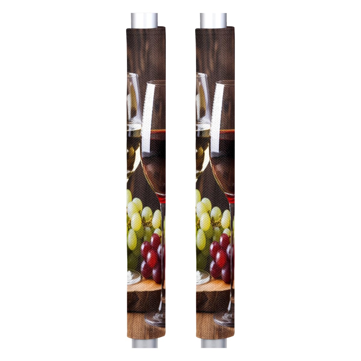 DXTKWL Red Wine Glass Grapes Refrigerator Door Handle Covers Set of 2 Kitchen Appliance Handle Covers Protector for Fridge Microwave Stove Oven Dishwasher