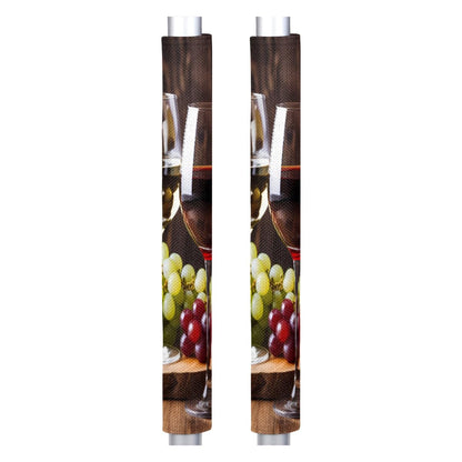DXTKWL Red Wine Glass Grapes Refrigerator Door Handle Covers Set of 2 Kitchen Appliance Handle Covers Protector for Fridge Microwave Stove Oven Dishwasher