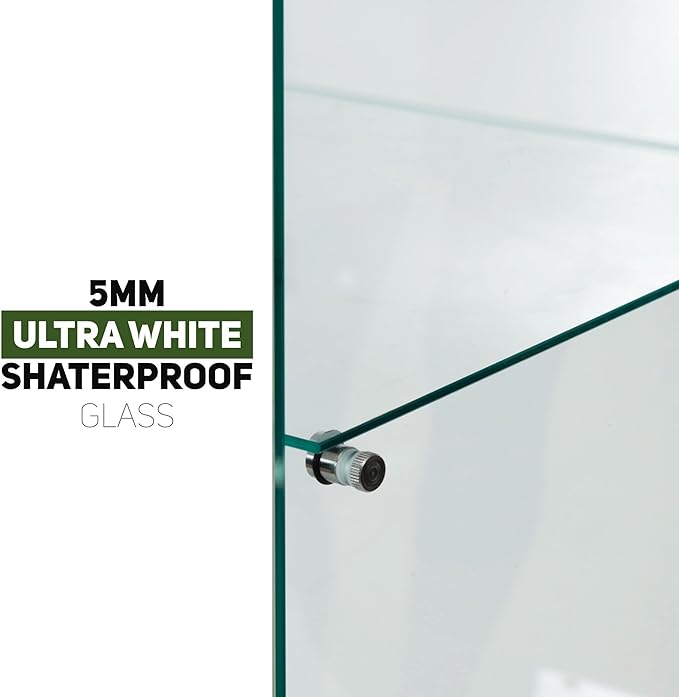 Beauty4U One-Door Glass Display Cabinet, Collection Display, Quick Installation