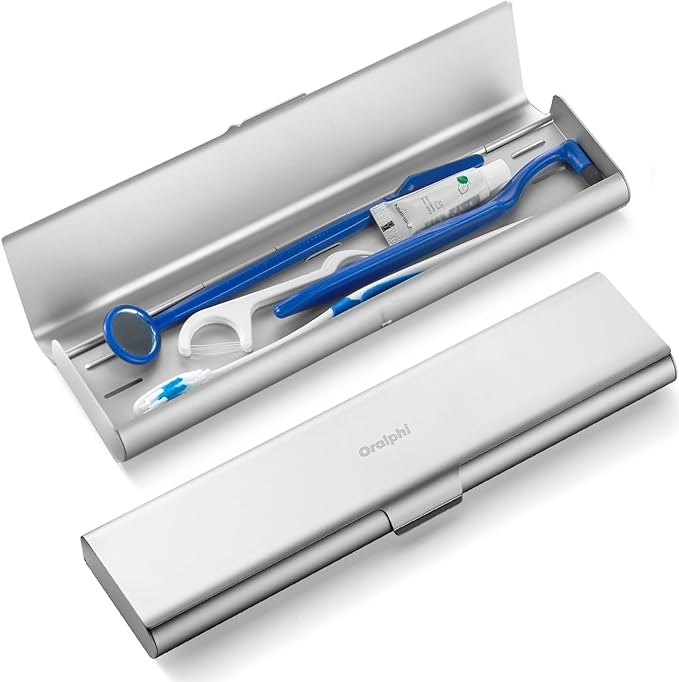 Wider Aluminum Toothbrush Travel Case, Portable Travel Toothbrush Holder