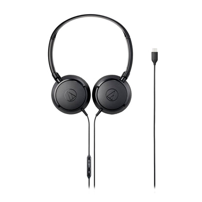 Audio-Technica ATH-S120C-BK USB-C Headphones, Black