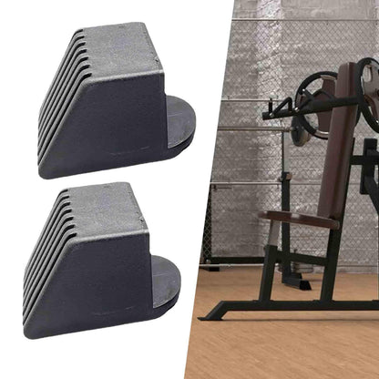 SM SunniMix 2X Gym Equipment Square End Cap Gym Fitness Equipment Accessories Rubber End Caps Foot Cover Protectors Square End Cover, 50x50mm