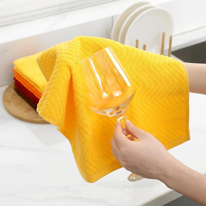 100% Cotton Kitchen Towels and Dishcloths Set