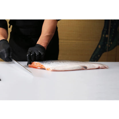 YOUSUNLONG Sakimaru Knife 15 inch(380mm) Ultimate Japanese Damascus Steel Fillet Knives Suitable for cutting tuna and salmon-Natural Ebony Handle With Leather Sheath