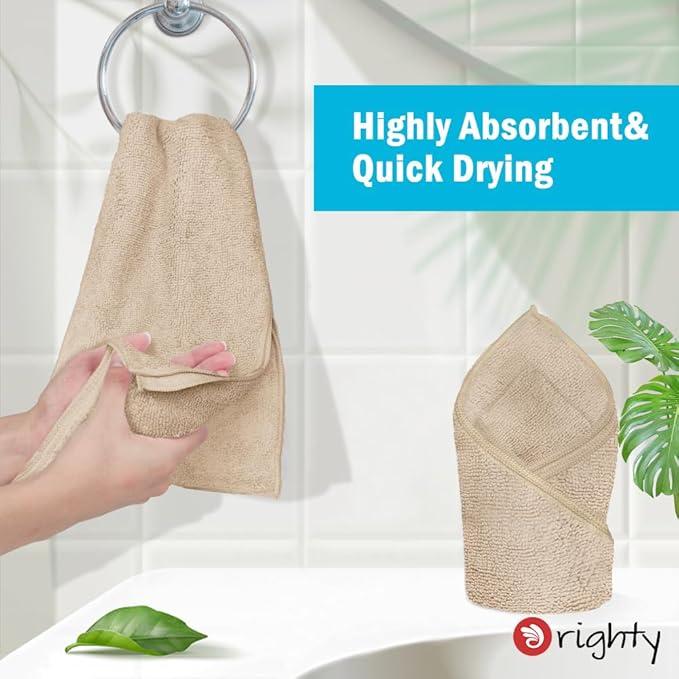 Orighty 6 Pack Brown Hand Towels