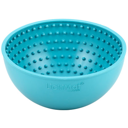 LICKIMAT Wobble, Dog Slow Feeder Bowl Lick Mat, Boredom Anxiety Reducer; Perfect for Food, Treats, Yogurt, or Peanut Butter. Fun Alternative to a Slow Feed Dog Bowl, Turquoise