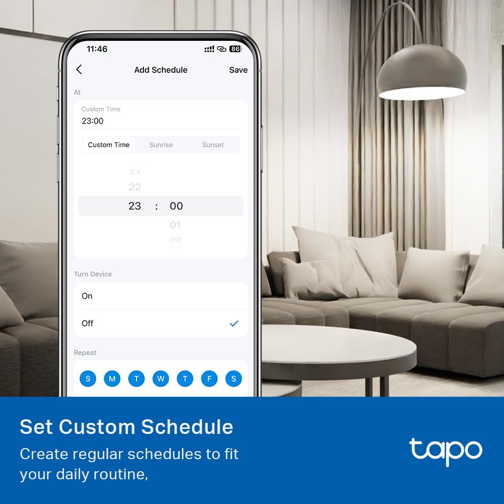 Tapo TP-Link Smart Light Bulbs - Natural Daylight, Dimmable, Compatible w/Alexa and Google Home, A60 Bulb/E27 Base, 60W Equivalent, 800LM CRI>90, 2.4GHz WiFi Only, No Hub Required, L520E(4-Pack)