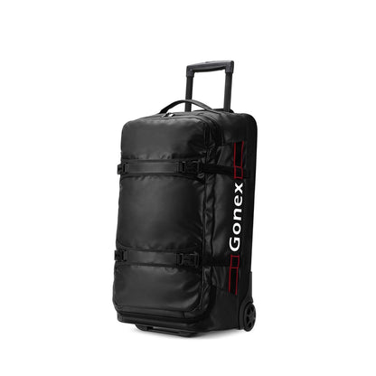 Gonex Rolling Duffle Bag with Wheels, 70L Water Repellent Wheeled Travel Duffel Luggage with Rollers 25 inch, Black