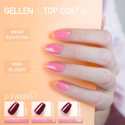 Gellen Gel Nail Polish Remover Kit, Gel Polish Remover for Nails with Liquid Latex Tape Cuticle Oil and Manicure Tools, Quick & Easy Gel Remover in 3-5 Minutes, No Soaking Or Wrapping