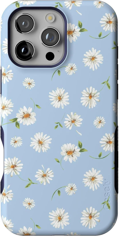 Casely iPhone 16 Pro Max Case | Blue Stripes | Sunday Best | Compatible with MagSafe | Bold Protective Design