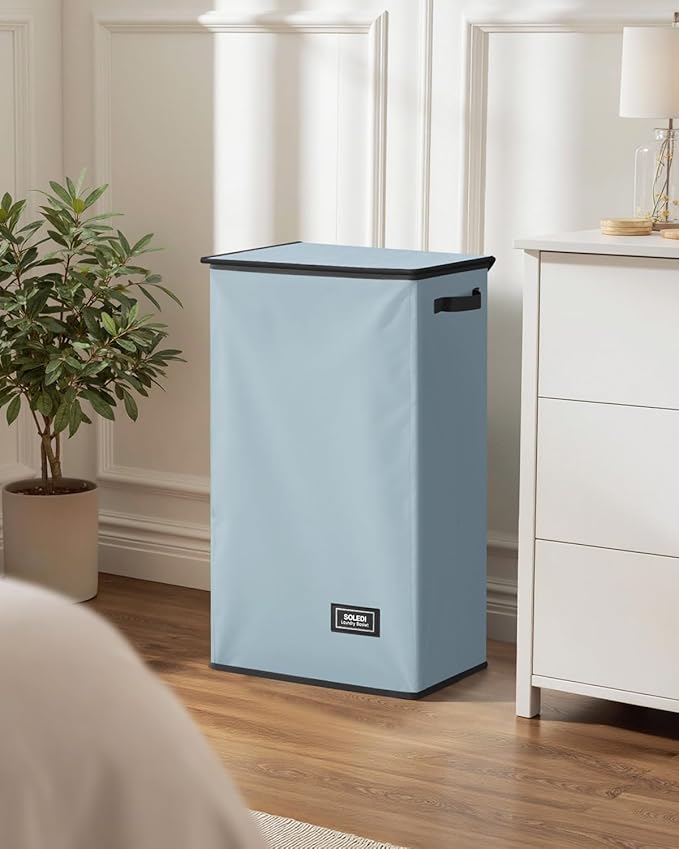 SOLEDI Laundry Hamper with Lid 100L Large & Tall Collapsible Laundry Basket