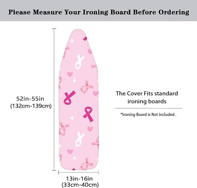 Pink Ribbon Ironing Board Cover