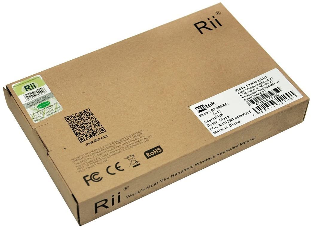 Rii K01X1 2.4 GHz Mini Wireless Keyboard with Mouse Touchpad Remote Control KODI XMBC Remote