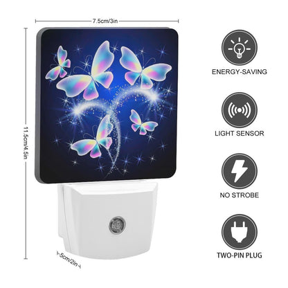 YKJAHSD Butterfly Night Light, Plug into Wall Decor Nightlights for Bedroom, Bathroom, Hallway, Kitchen, with Dusk to Dawn Light Auto Sensors LED Night Lights for Boys Girls Women Men Room Gifts