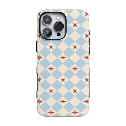 Casely iPhone 16 Pro Max Case | Blue Stripes | Sunday Best | Compatible with MagSafe | Bold Protective Design