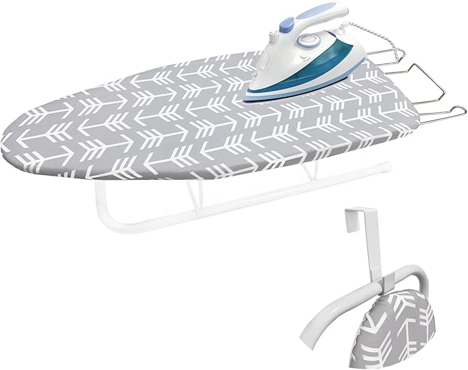 Tabletop Ironing Board with Folding Legs, Portable Small Ironing Board with