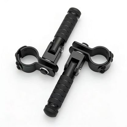 M8 Foldable Motorcycle Foot Pegs 2 Pack CNC Aluminum Footrest, 90° Fold Design Fits Mini Bike, Ebike, Dirt Pit Bike, Universal Passenger Rear Foot Pegs for Most Motorbike & Balance （Bike）