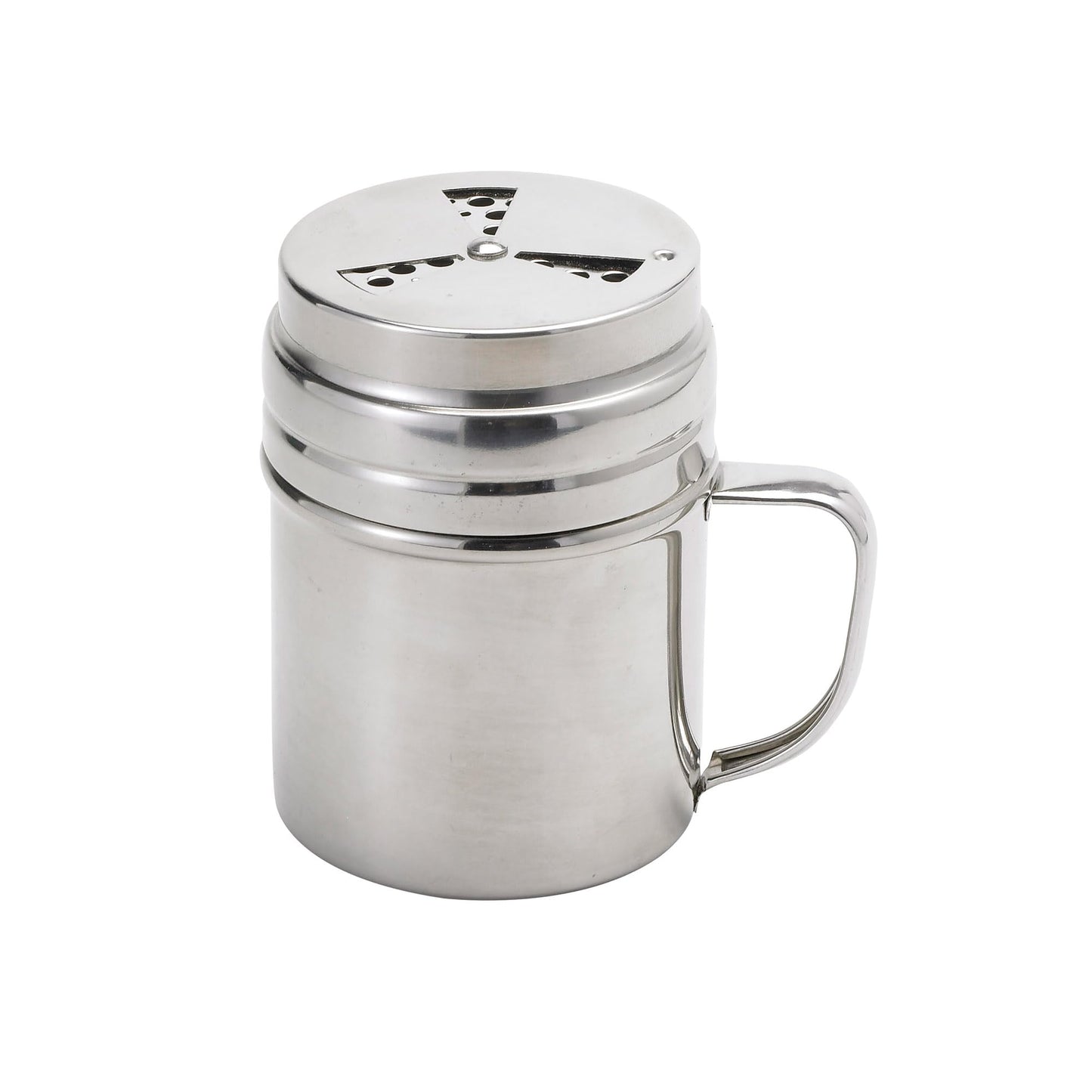 HIC Kitchen Adjustable Dry Rub Shaker with Holes for Medium and Coarse Grind Seasonings, Stainless Steel, 1-Cup Capacity