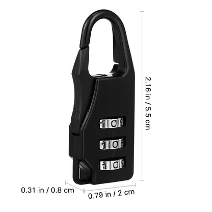 LIFKOME Digital Combination Lock 3-Digit Resettable Password Padlock for Luggage Suitcase Backpack Cabinet Portable Security Lock for Travel and Home Use 2.16X0.78X0.31In 6-Pack