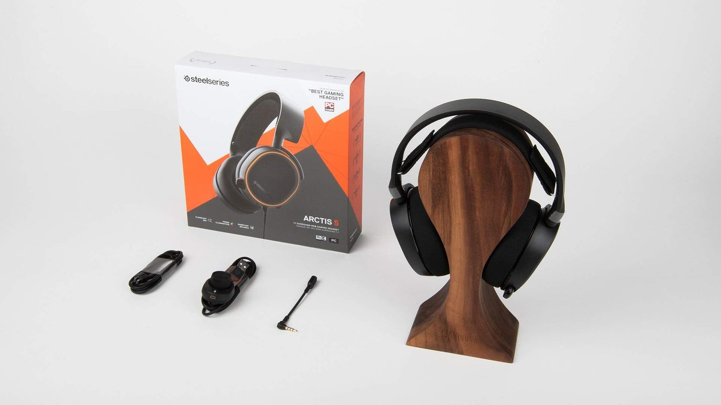 SteelSeries Arctis 5 Gaming Headset - RGB Illumination - DTS Headphone: X v2.0 Surround for PC and PlayStation 5, PS4 - Black