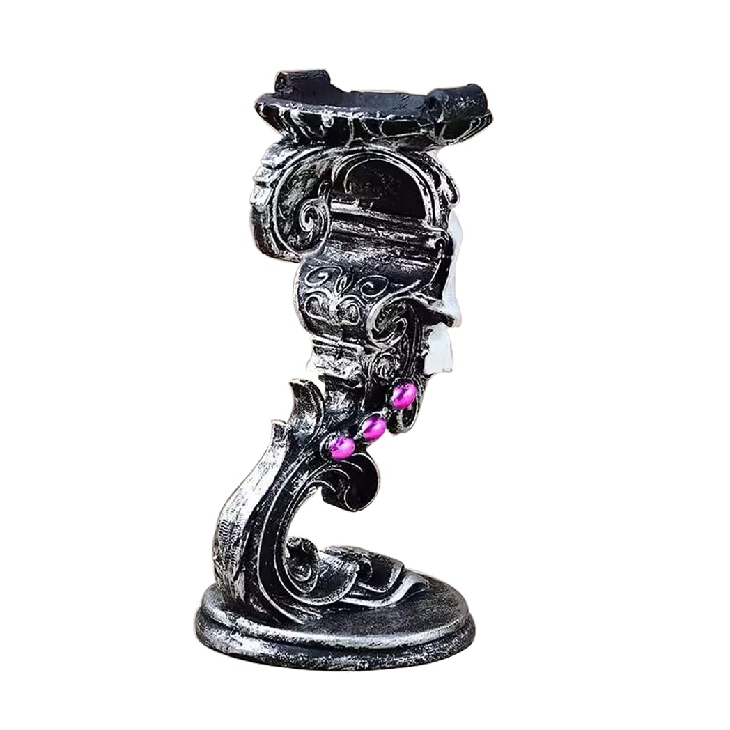 Fengtaike Crystal Ball Sphere Display Stand Skull Shaped - Sphere Stand for Crystal Ball Base Holder, Resin Figurine Display Statue Home Ornament